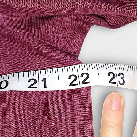 Soft Surroundings‎ Womens Top Sz Small Cranberry Lace Insert Tunic Relaxed Fit - Picture 11 of 12